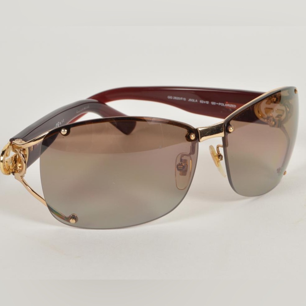 Gucci 2820 Polarized Rimless Sunglasses 62mm